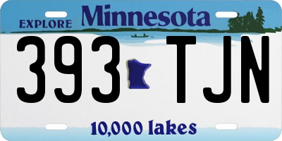 MN license plate 393TJN