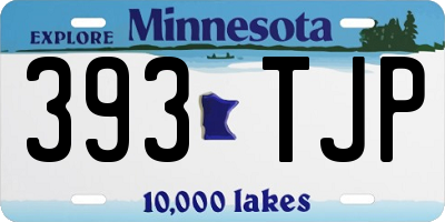 MN license plate 393TJP