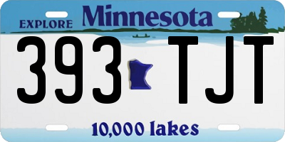 MN license plate 393TJT