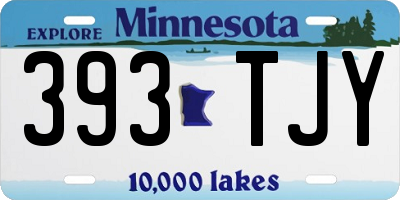MN license plate 393TJY