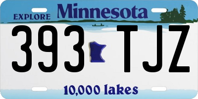 MN license plate 393TJZ