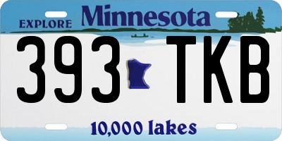 MN license plate 393TKB