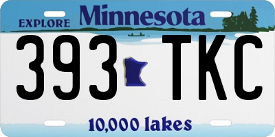 MN license plate 393TKC