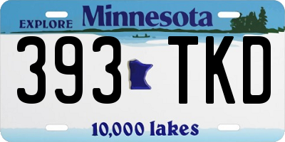 MN license plate 393TKD