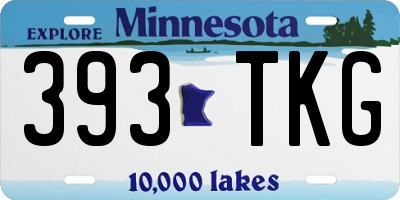 MN license plate 393TKG