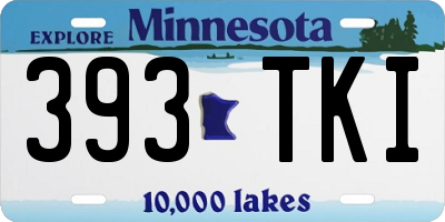MN license plate 393TKI