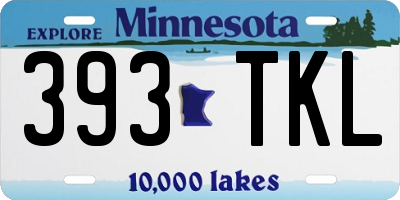 MN license plate 393TKL