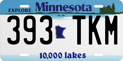 MN license plate 393TKM