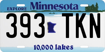 MN license plate 393TKN