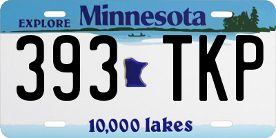 MN license plate 393TKP