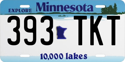 MN license plate 393TKT