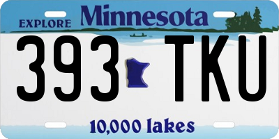 MN license plate 393TKU