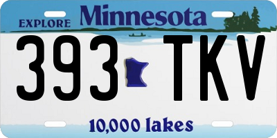 MN license plate 393TKV