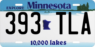 MN license plate 393TLA