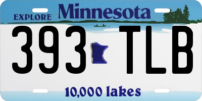 MN license plate 393TLB
