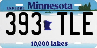 MN license plate 393TLE