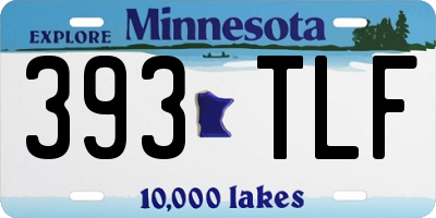 MN license plate 393TLF