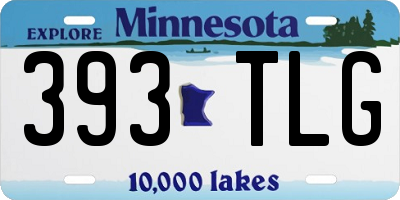 MN license plate 393TLG