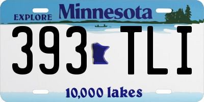 MN license plate 393TLI