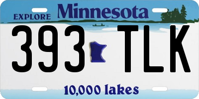 MN license plate 393TLK