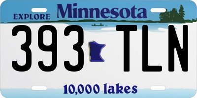 MN license plate 393TLN
