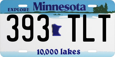 MN license plate 393TLT