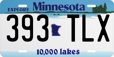 MN license plate 393TLX