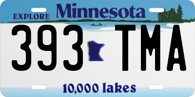 MN license plate 393TMA
