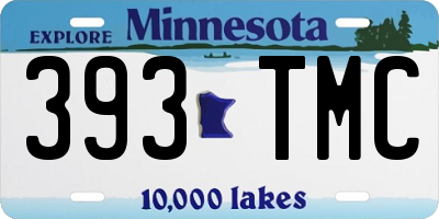 MN license plate 393TMC