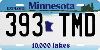 MN license plate 393TMD
