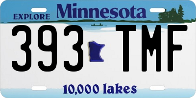 MN license plate 393TMF