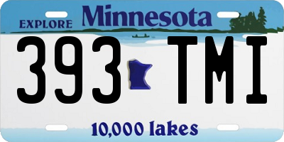 MN license plate 393TMI