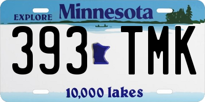 MN license plate 393TMK