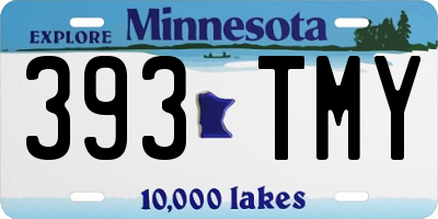 MN license plate 393TMY