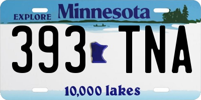 MN license plate 393TNA