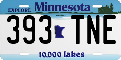 MN license plate 393TNE