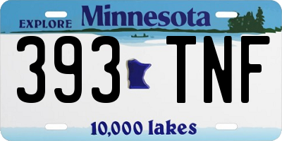 MN license plate 393TNF
