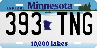 MN license plate 393TNG