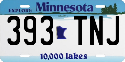 MN license plate 393TNJ
