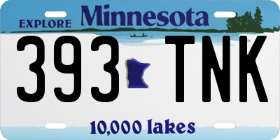 MN license plate 393TNK