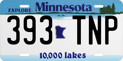 MN license plate 393TNP