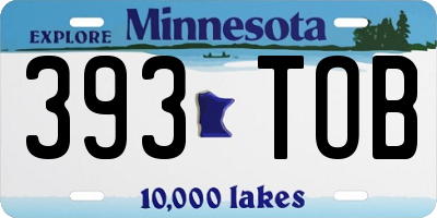 MN license plate 393TOB