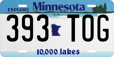 MN license plate 393TOG