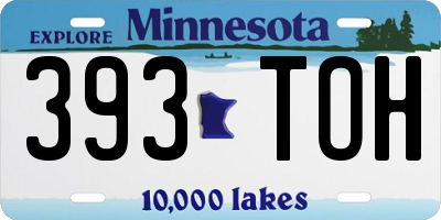 MN license plate 393TOH
