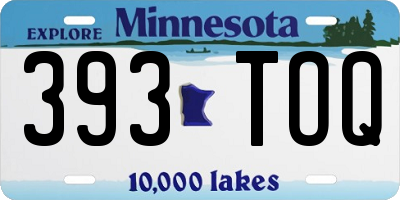 MN license plate 393TOQ