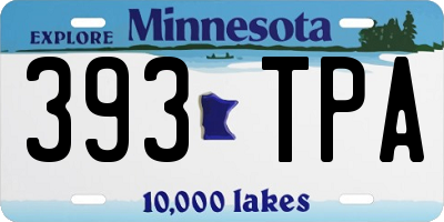 MN license plate 393TPA