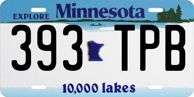 MN license plate 393TPB