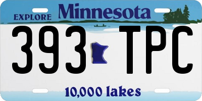 MN license plate 393TPC