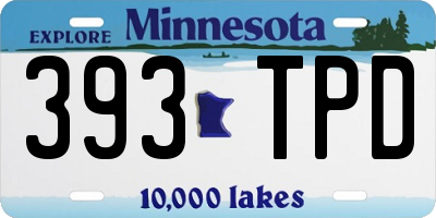 MN license plate 393TPD
