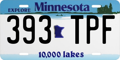MN license plate 393TPF